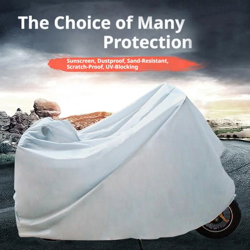 Housse moto imperméable en PEVA gris argenté, 120 x 210 cm, pour moto, scooter et vélo