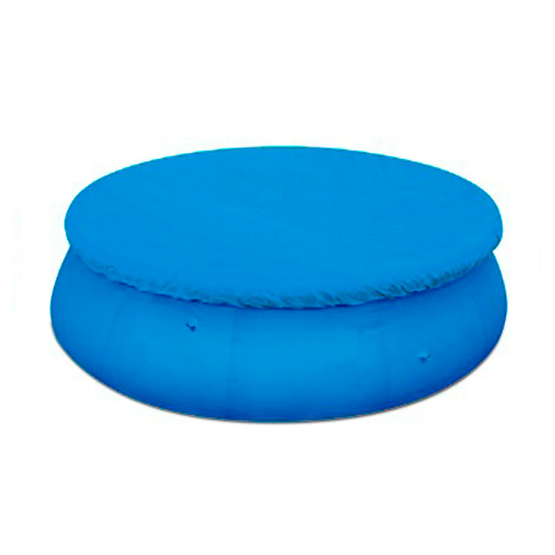 Bâche piscine hors sol ronde ou rectangulaire en PE, fixation par cordes, 7 dimensions