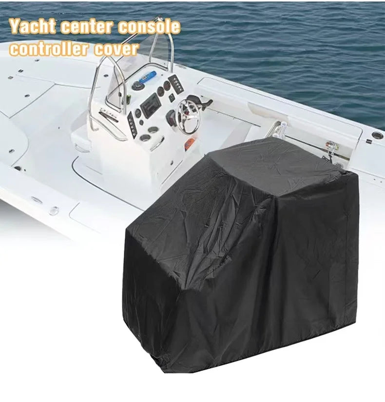 Housse de console centrale de bateau en polyester noir, imperméable et anti-UV, 4 dimensions