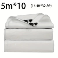 Bâche blanche imperméable en polyéthylène 0,3 mm, abri solaire et jardin, 19 tailles