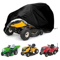 Housse tracteur tondeuse autoportée imperméable en Oxford noir, anti-UV et anti-poussière