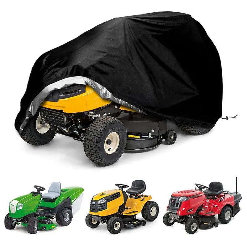 Housse tracteur tondeuse autoportée imperméable en Oxford noir, anti-UV et anti-poussière