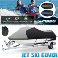 Housse de remorquage jet ski Oxford 210D, 3 tailles jusqu'à 4,2 x 3 m, noir et gris ou bleu