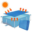 Couverture solaire à bulles pour piscine, PE bleu, 220 x 150 à 300 x 200 cm