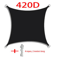 Voile d'ombrage rectangulaire imperméable anti-UV pour terrasse et jardin, 10 tailles, 11 coloris
