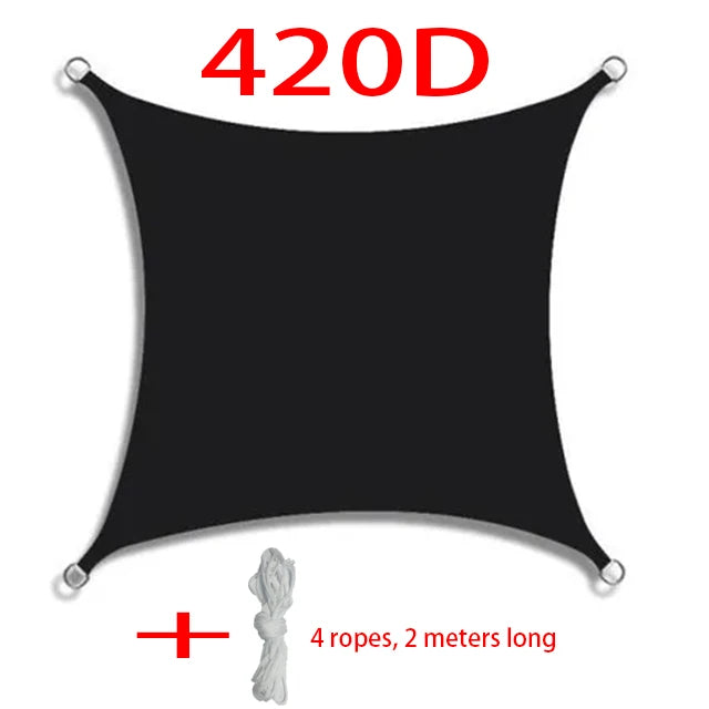 Voile d'ombrage rectangulaire imperméable anti-UV pour terrasse et jardin, 10 tailles, 11 coloris