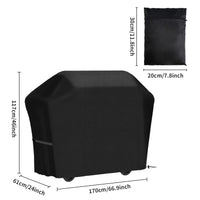 Housse barbecue Oxford 210D imperméable noir, sable ou gris, sangle réglable, 6 modèles