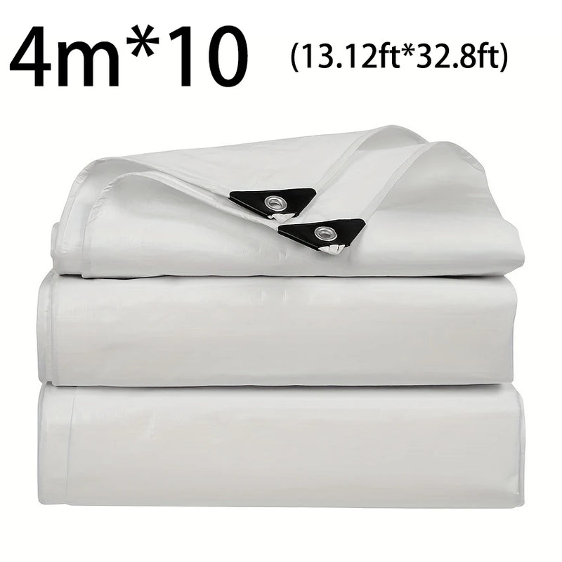 Bâche blanche imperméable en polyéthylène 0,3 mm, abri solaire et jardin, 19 tailles