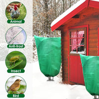 Voile d'hivernage zippé à cordon pour plantes et arbustes, 3 coloris, de 0,5x1 à 2,5x3,5 m