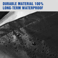 Bâche de remorque imperméable en Oxford et PVC noir, 3 tailles jusqu'à 257,5 x 134,5 cm
