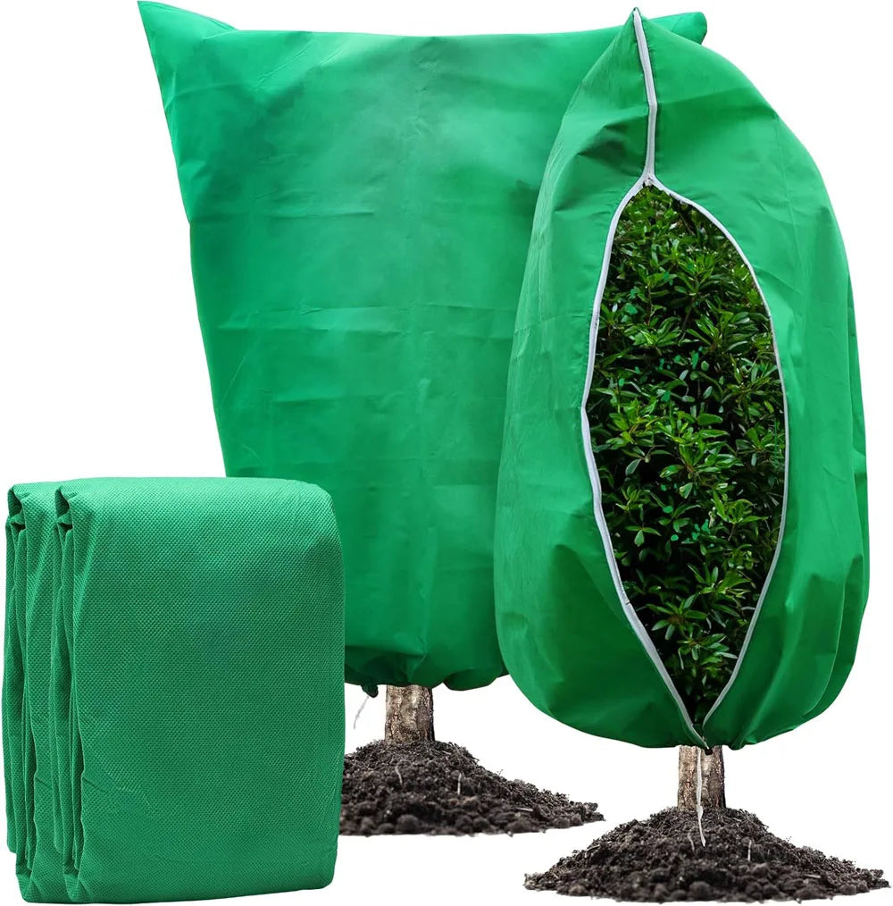 Housse d'hivernage verte à fermeture éclair pour plantes et arbustes, 5 tailles