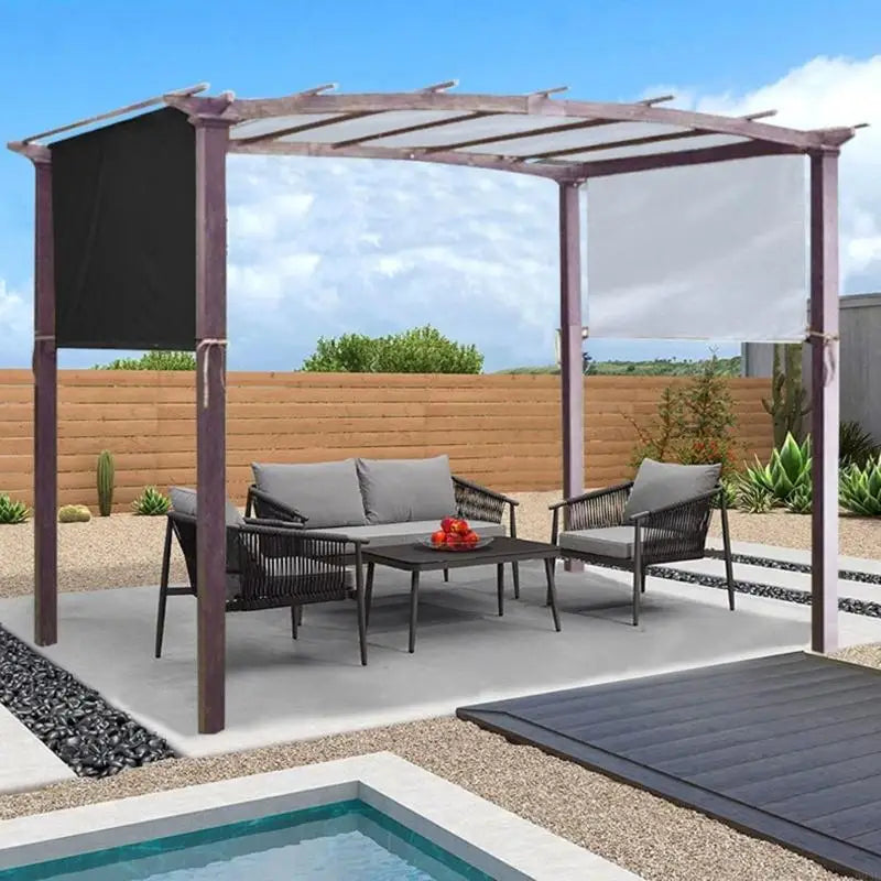 Auvent de remplacement pour pergola 520 x 200 cm, bords renforcés, polyester 190T, 5 coloris