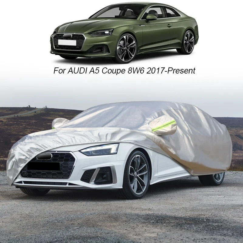 Housse voiture pour Audi A1 Hatchback GB, polyester 270T argent, anti-neige