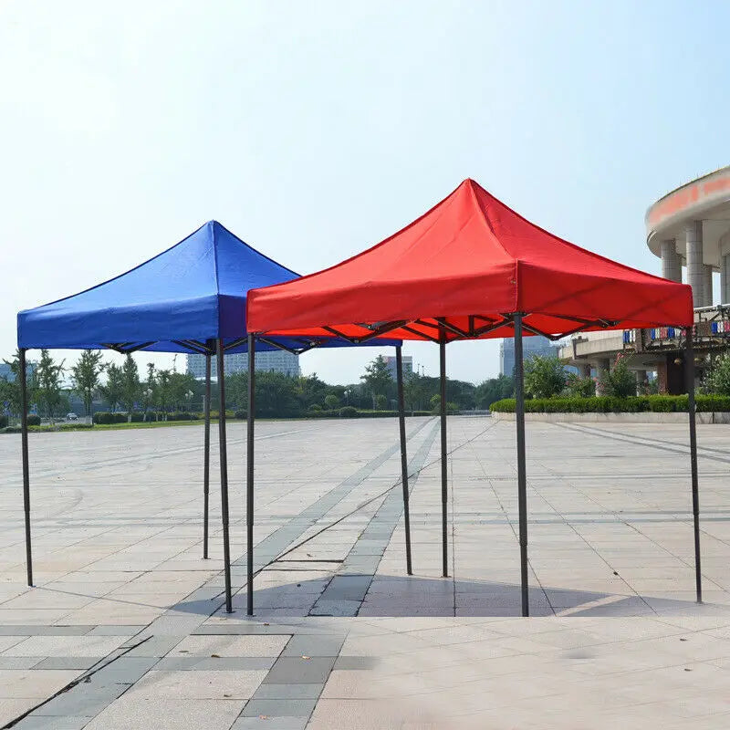 Toit de tonnelle 3x3 ou 2x2 m en Oxford 420D imperméable, rouge ou bleu