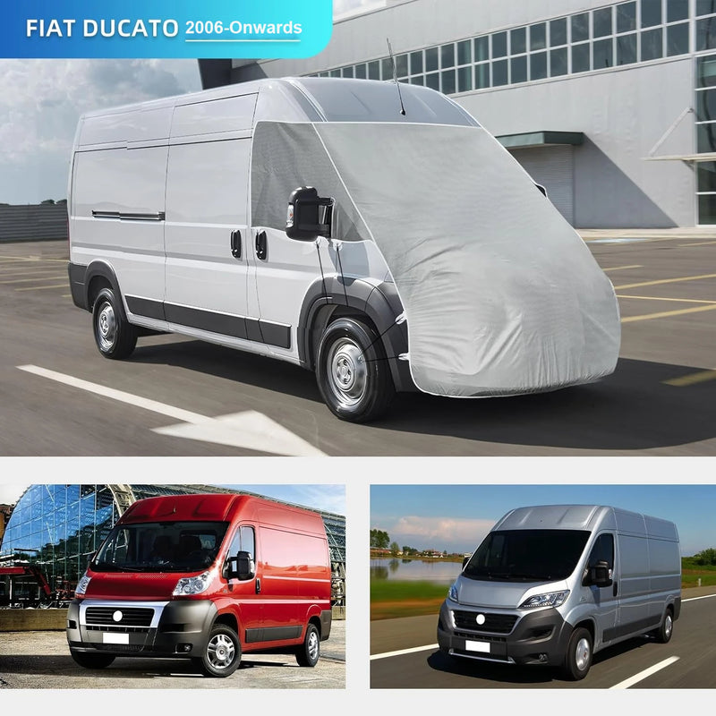 Housse de pare-brise et de capot Oxford 600D pour Fiat Ducato, Peugeot Boxer, Citroën Relay dès 2006