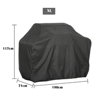 Housse barbecue grande taille noire imperméable anti-UV, 8 dimensions