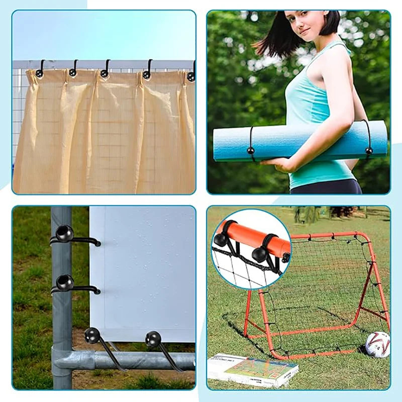 Sandows à boule 15 cm pour bâche et tente, 4 coloris, lot de 2 à 10