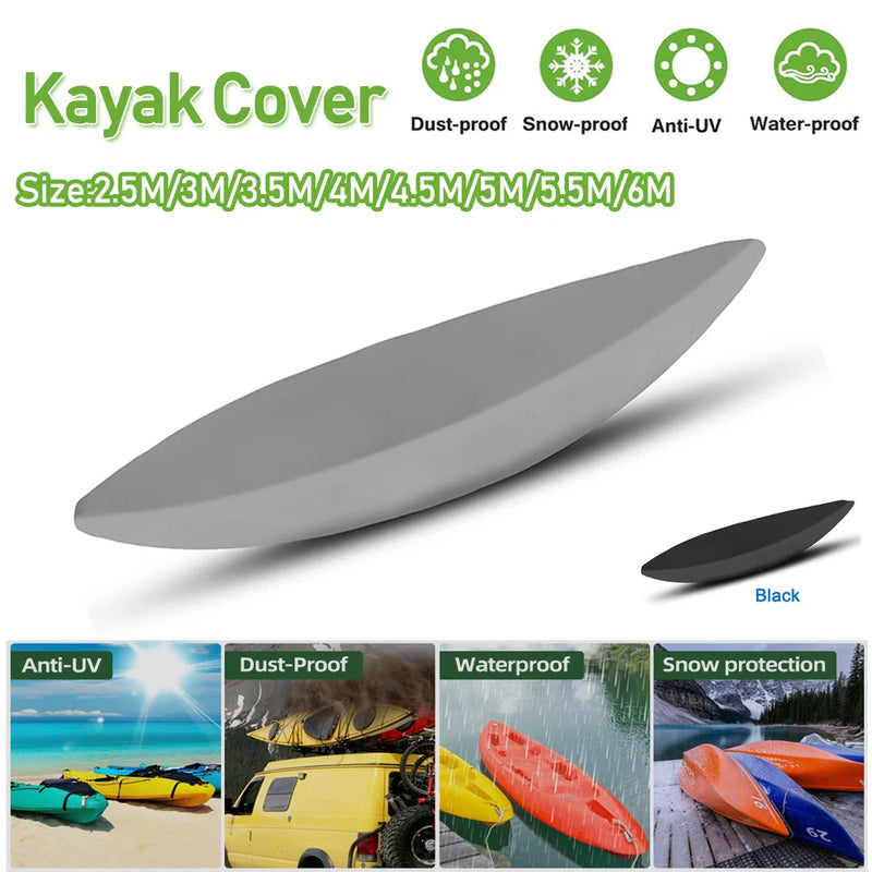 Housse de kayak imperméable anti-UV en tissu Oxford, pour kayak de 2,1 à 6 m