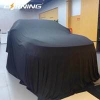 Housse de dévoilement de voiture personnalisable avec votre logo ou votre texte, tissu extensible, usage intérieur