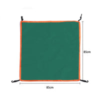 Bâche de tente de camping carrée imperméable avec 4 crochets, de 56 à 148 cm, vert ou beige