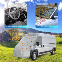 Couverture intégrale de pare-brise et de capot moteur pour fourgon aménagé Fiat Ducato X250, Ram Promaster