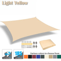 Voile d'ombrage rectangulaire ou carrée anti-UV en Oxford, de 2 x 2 à 6 x 4 m
