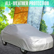 Housse voiture extérieur argentée imperméable anti-UV et anti-neige, 4 tailles de 400 à 540 cm