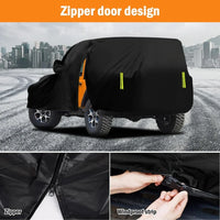 Housse voiture pour Jeep Wrangler 2 portes 1987-2025, imperméable, sangles coupe-vent, 440 x 190 x 150 cm