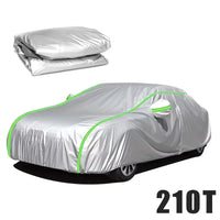 Housse voiture extérieur Oxford 210T argentée, anti-UV et anti-neige, berline et SUV
