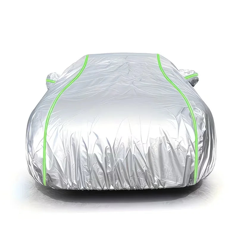 Housse voiture extérieur Oxford 210T argentée, anti-UV et anti-neige, berline et SUV
