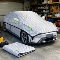 Demi-housse voiture extérieure imperméable à 10 bandes élastiques, 530 x 250 cm