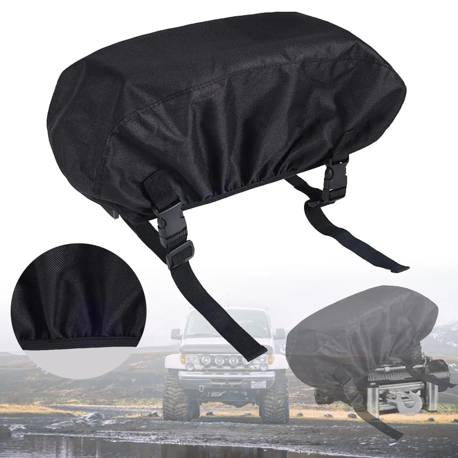 Housse de treuil universelle 43 x 15 cm, tissu Oxford imperméable, pour remorque et SUV