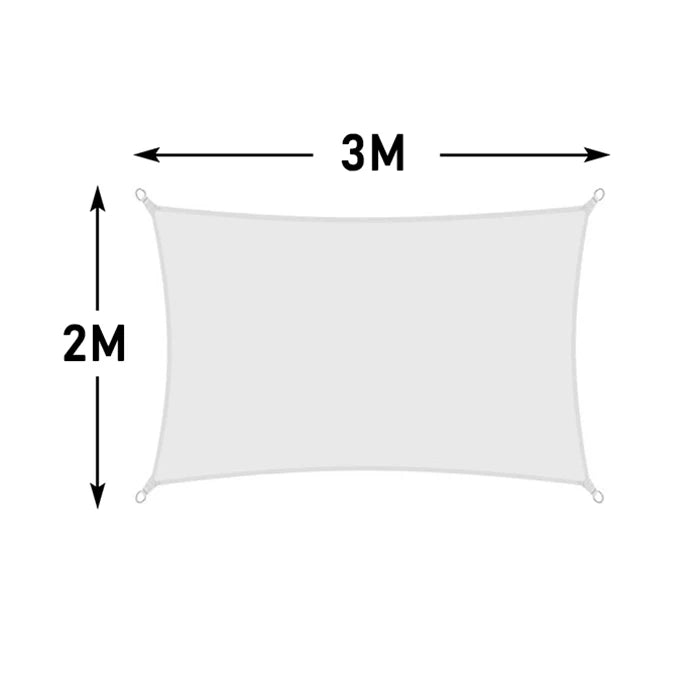 Voile d'ombrage blanche en Oxford 420D, carrée, rectangulaire ou triangulaire