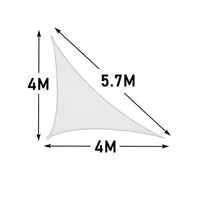 Voile d'ombrage blanche en Oxford 420D, carrée, rectangulaire ou triangulaire