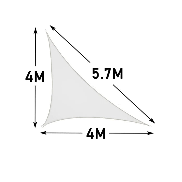 Voile d'ombrage blanche en Oxford 420D, carrée, rectangulaire ou triangulaire