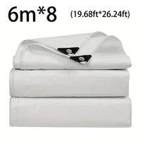 Bâche blanche imperméable en polyéthylène 0,3 mm, abri solaire et jardin, 19 tailles