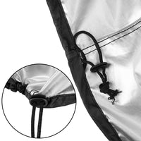 Housse barbecue ronde noire en Oxford, imperméable, anti-UV, 2 tailles