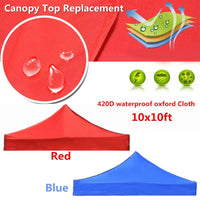 Bâche tonnelle pliante de remplacement Oxford 420D, 2x2 à 3x4,5 m, structure non incluse