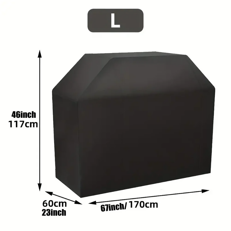 Housse de barbecue rectangulaire ou ronde, Oxford imperméable, 7 tailles de 58 à 190 cm