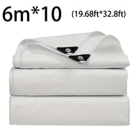 Bâche blanche imperméable en polyéthylène 0,3 mm, abri solaire et jardin, 19 tailles