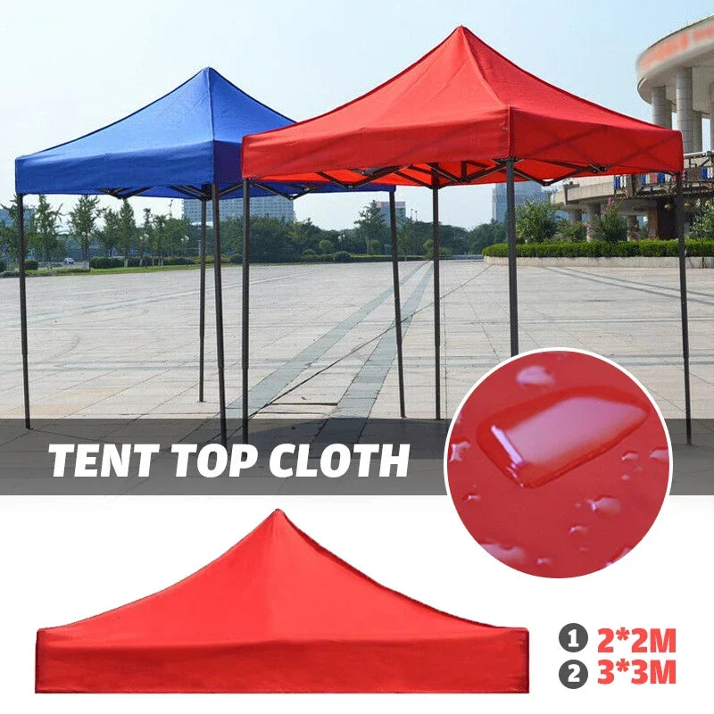 Bâche tonnelle, toit de rechange Oxford 420D rouge ou bleu, 2x2 à 3x4,5 m, sans cadre