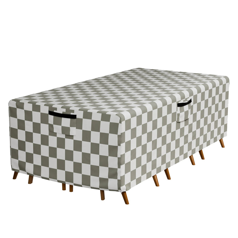 Housse de salon de jardin rectangulaire Oxford 600D, 4 motifs, 183 ou 213 x 112 cm