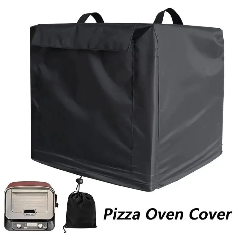 Housse four à pizza extérieur noire avec poches, 54,6 x 45,7 x 38,4 cm