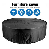 Housse de brasero ronde imperméable coupe-vent en polyester, 4 dimensions de 76 à 112 cm