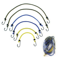 Lot de 6 sandows à crochets 30, 40 et 60 cm pour tente et bagages