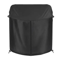 Housse trampoline ronde imperméable en tissu Oxford 420D noir avec fermeture éclair