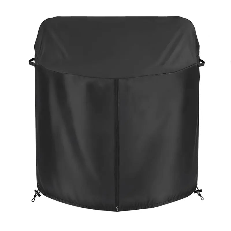 Housse trampoline ronde imperméable en tissu Oxford 420D noir avec fermeture éclair