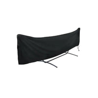 Housse de hamac sur support imperméable et anti-UV, noire, 285 x 80 x 17 cm