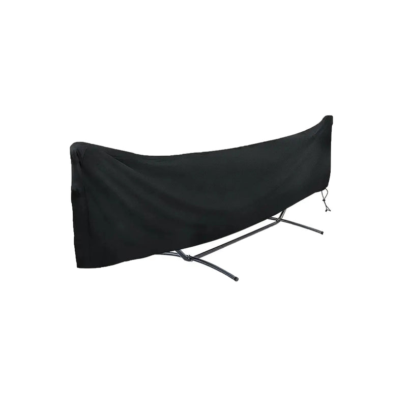 Housse de hamac sur support imperméable et anti-UV, noire, 285 x 80 x 17 cm