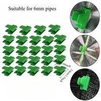 Clips pour bâche de serre en plastique vert, 60 pièces, tube de 5 ou 6 mm
